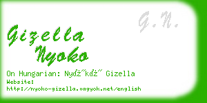 gizella nyoko business card